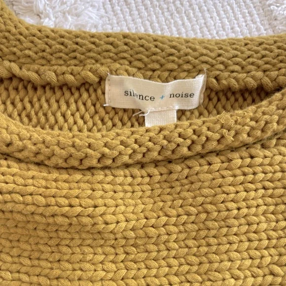 Silence + Noise Crop Chartreuse Sweater, Size S - Picture 3 of 4